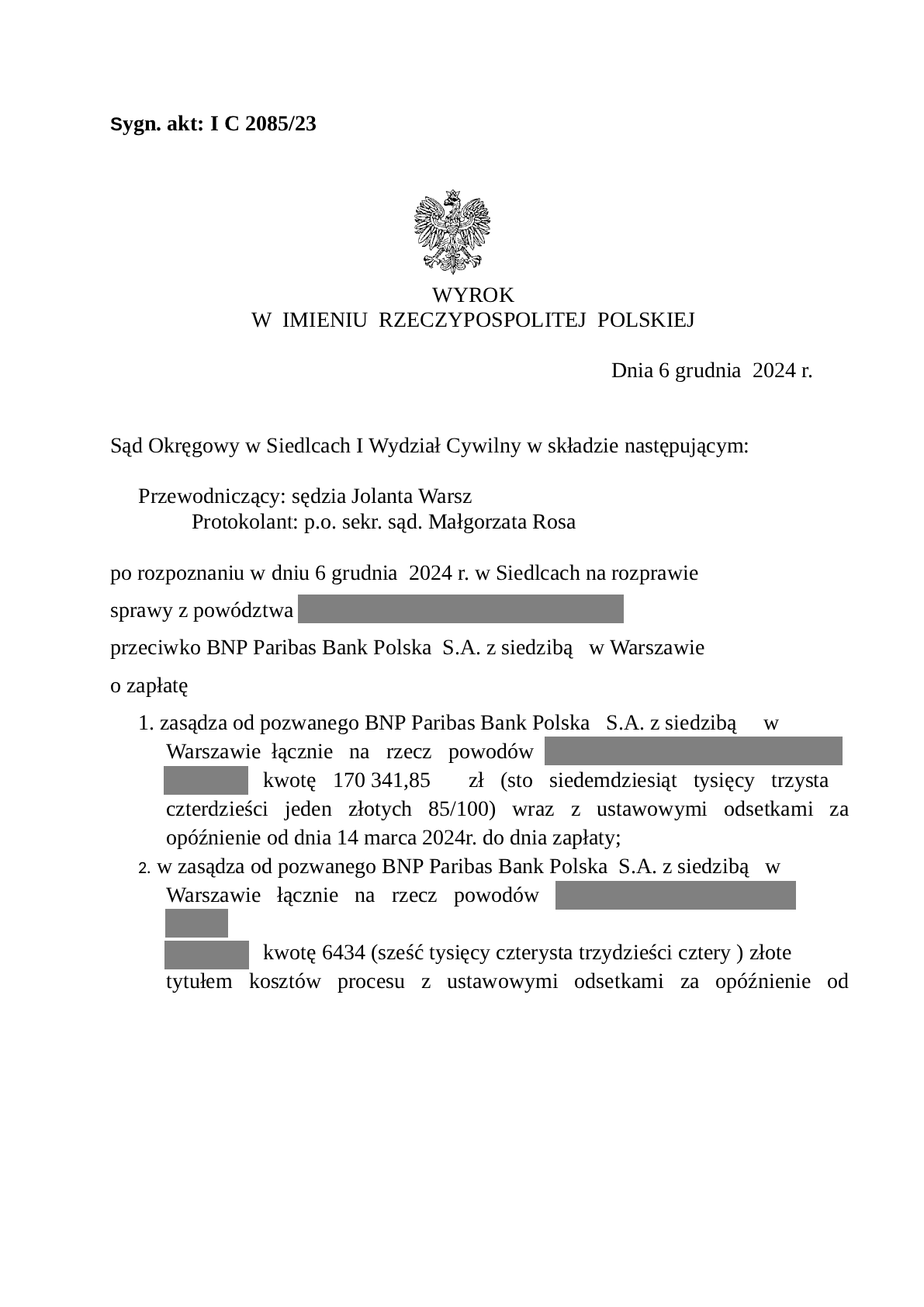 Prawomocny wyrok - unieważnienie kredytu frankowego